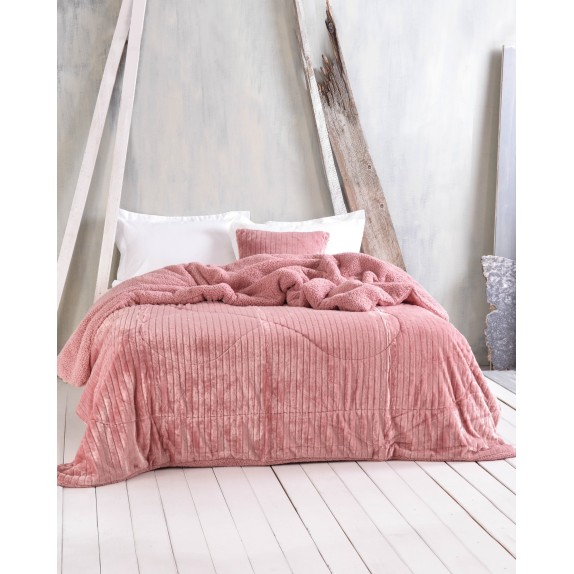 Κουβερτοπάπλωμα Υπέρδιπλο Rythmos Shabby Ροζ 220x240
