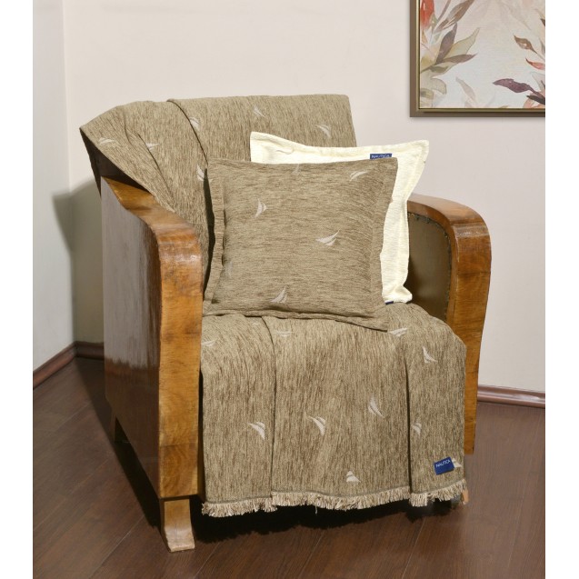 Ριχτάρι Τριθέσιου Nautica Μπεζ Logo 180x300