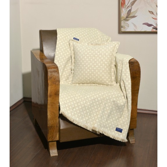 Ριχτάρι Τριθέσιου Nautica Εκρού Καρρώ 180x300