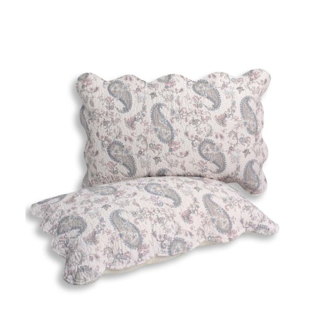 Μαξιλαροθήκη Διακόσμησης Silk Fashion Patch Λαχούρι Σιέλ 48x72