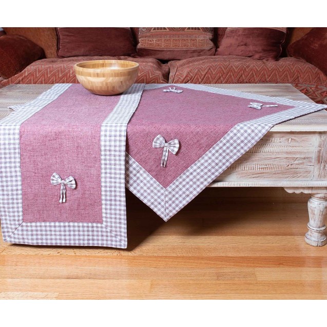 Τραπεζομάντηλο Silk Fashion Bow Μωβ 140x180