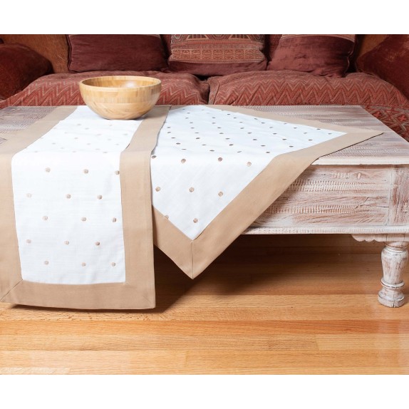 Runner Silk Fashion Spot Μπεζ 45x170