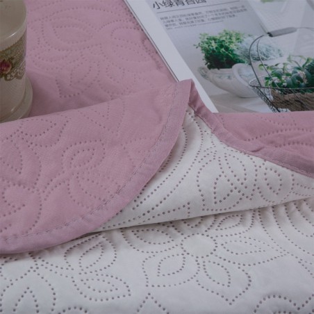 Σετ Κουβερλί Υπέρδιπλο 3 Τεμαχίων Silk Fashion Solid Amethyst/Cream 220x240