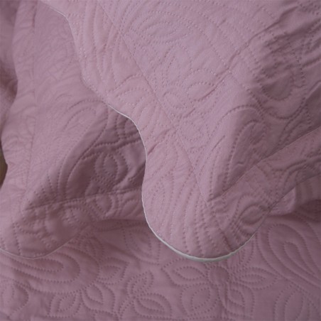 Σετ Κουβερλί Υπέρδιπλο 3 Τεμαχίων Silk Fashion Solid Amethyst/Cream 220x240