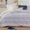 Σετ Σεντόνια King Size με Λάστιχο 4 Τεμαχίων Nef-Nef Mercury White/Blue 180x200+32