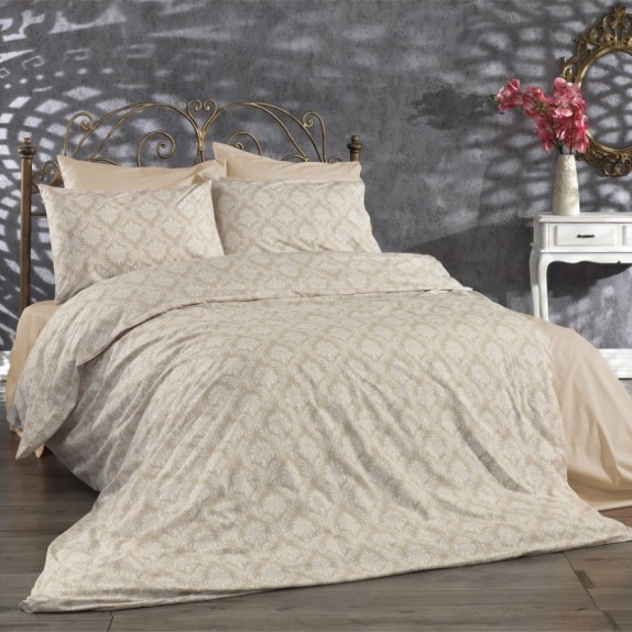 Σετ Σεντόνια Μονά 3 Τεμαχίων Dimcol Οφηλία 275 Μπεζ 160x240