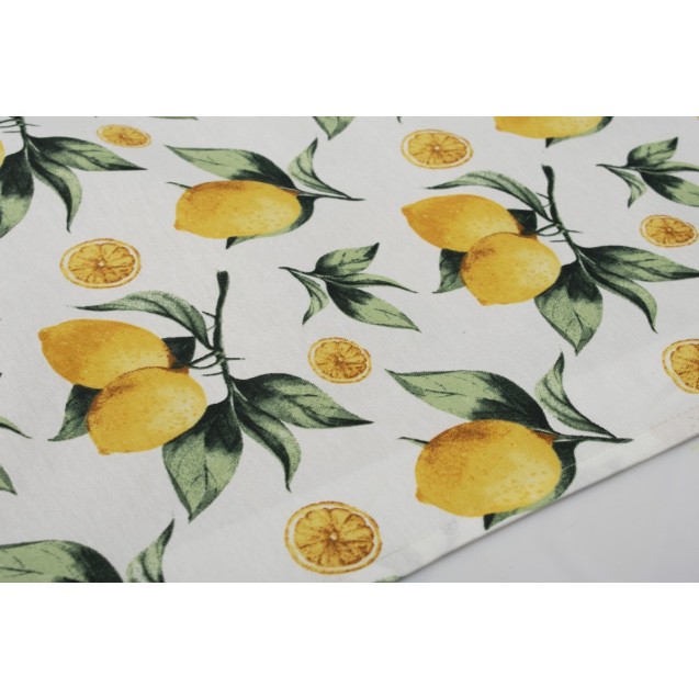 Καρέ Dimcol Lemon 457 Λευκό-Κίτρινο 90x90