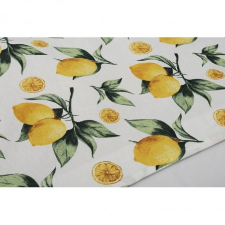 Καρέ Dimcol Lemon 457 Λευκό-Κίτρινο 90x90