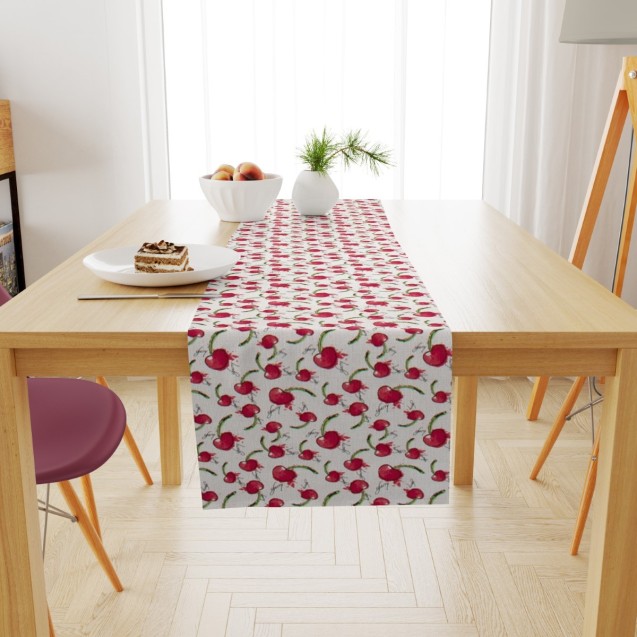 Runner Dimcol Cherry 456 Λευκό-Κόκκινο 40x180