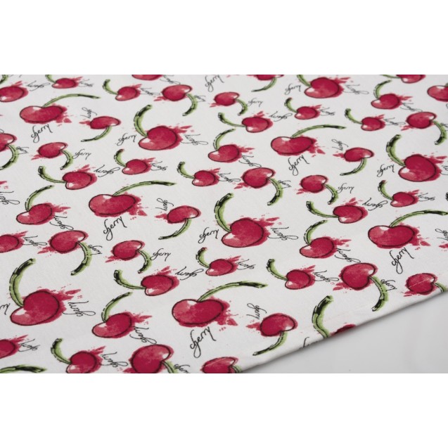 Τραπεζομάντηλο Dimcol Cherry 456 Λευκό-Κόκκινο...