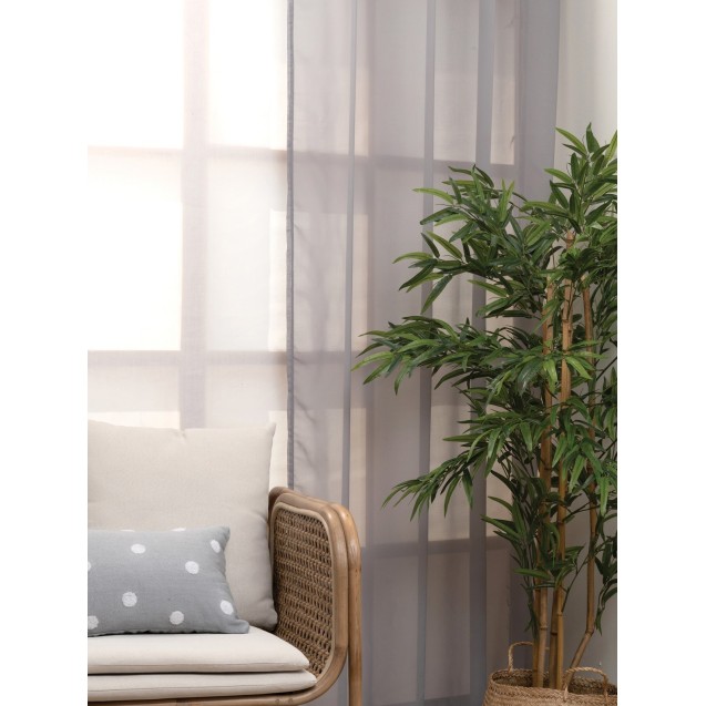 Κουρτίνα με Τρουκς Palamaiki Yara Grey 140x260