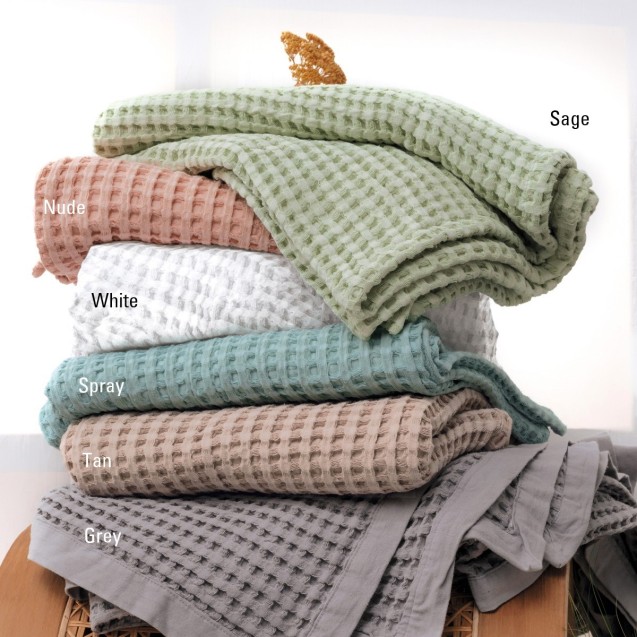 Κουβέρτα Πικέ Υπέρδιπλη Palamaiki Linus Sage...