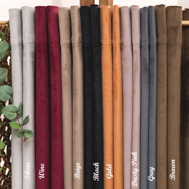 Κουρτίνα με Τρουκς Palamaiki Cyril Black 140x260