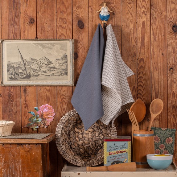 Σετ Πετσέτες Κουζίνας 2 Τεμαχίων Melinen Carrot Grey 45x65