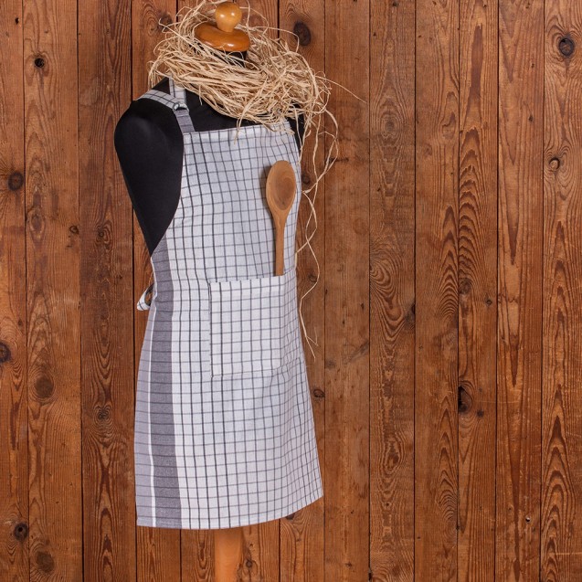 Ποδιά Κουζίνας Melinen Pepper Check Grey 60x75