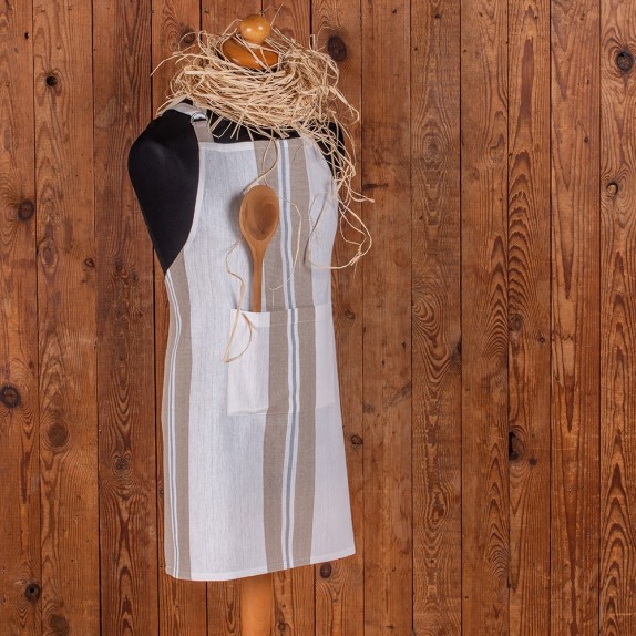 Ποδιά Κουζίνας Melinen Pepper Stripe Mocca 60x75