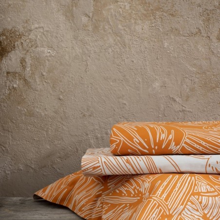 Σετ Σεντόνια Υπέρδιπλα 4 Τεμαχίων Nima Arbust Deep Orange 240x270