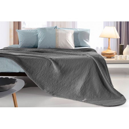 Κουβέρτα Πικέ Μονή Guy Laroche Eternity Anthracite 160x240
