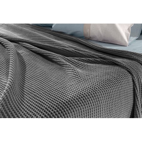 Κουβέρτα Πικέ Υπέρδιπλη Guy Laroche Eternity Anthracite 230x240