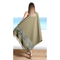 Πετσέτα Θαλάσσης Guy Laroche Pestemal 12 Khaki 90x170