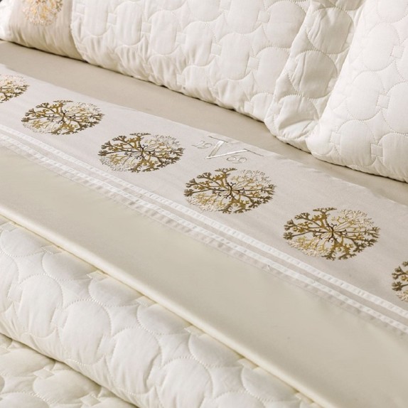 Σετ Σεντόνια King Size 4 Τεμαχίων 19V69 Coral Cream 240x270