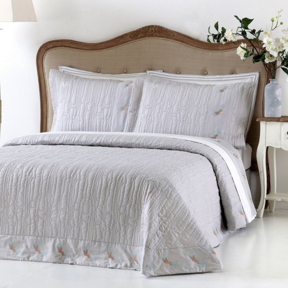 Σετ Κουβερλί King Size 3 Τεμαχίων 19V69 Rossa Grey 240x260