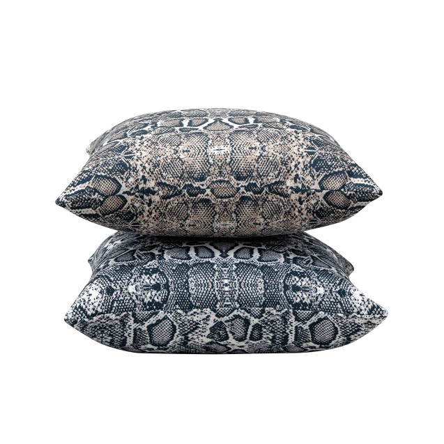 Μαξιλαροθήκη Διακόσμησης MADI Snake Grey 40x40