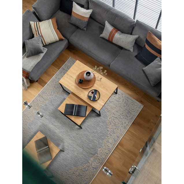 Χαλί Διάδρομος MADI Roi Grey Beige 67x500