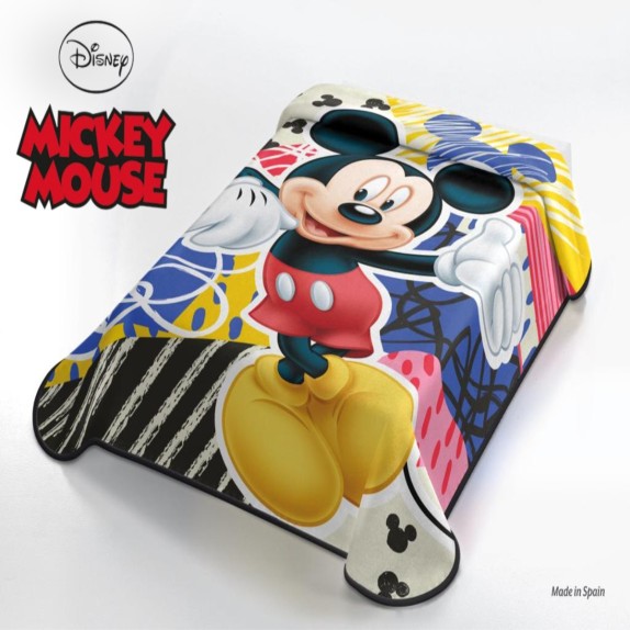 Κουβέρτα Βελουτέ Μονή Belpla Disney Mickey Mouse 160x220