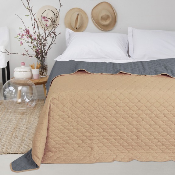 Κουβερλί Υπέρδιπλο Anesis Beige-Grey 220x240