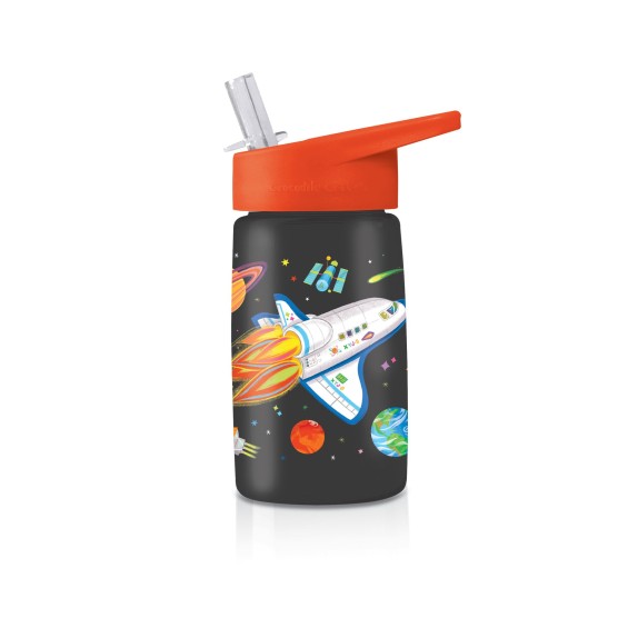 Παγούρι με Καλαμάκι Crocodile Creek Tritan Διάστημα 450ml...