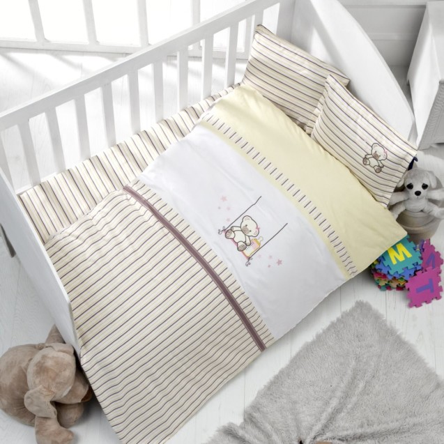 Σετ Σεντόνια Κούνιας 3 Τεμαχίων Rythmos Bear...