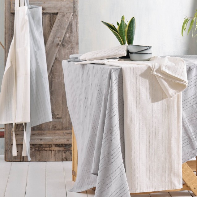 Τραπεζομάντηλο Rythmos Savoca Εκρού 140x220