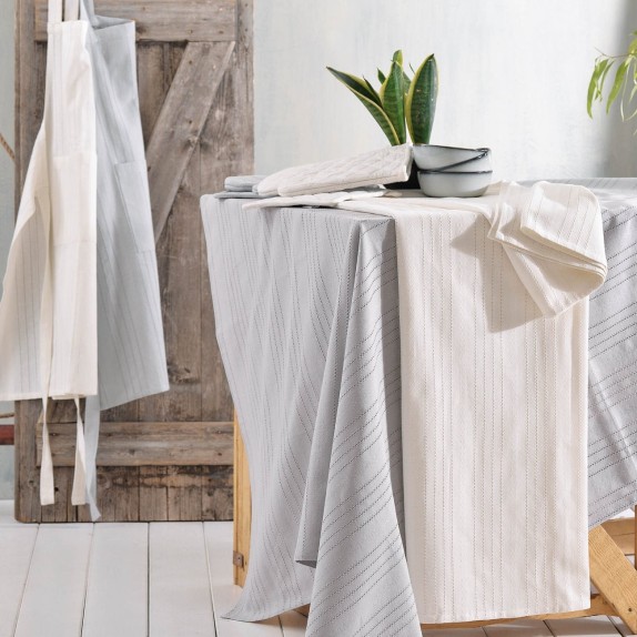 Τραπεζομάντηλο Rythmos Savoca Εκρού 140x180