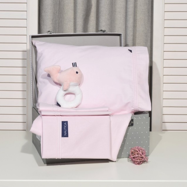 Σετ Σεντόνια Λίκνου 2 Τεμαχίων Nautica 102 Ροζ...