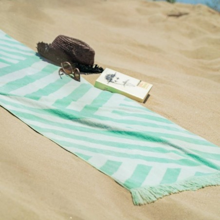 Πετσέτα Θαλάσσης Βελουτέ Gofis Home Summer Breeze Sea Glass 394/38 80x160