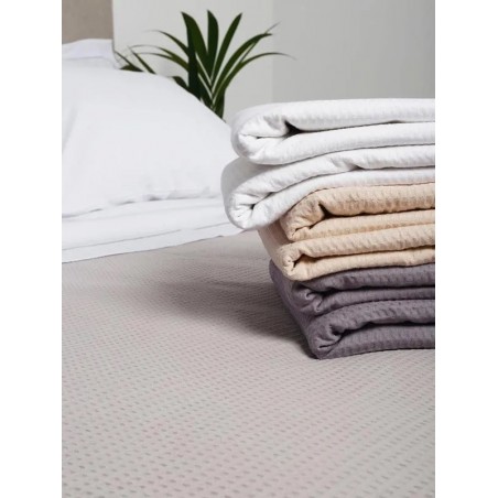 Κουβέρτα Πικέ Υπέρδιπλη Ξενοδοχείου Anesis 230x265 Dark Grey