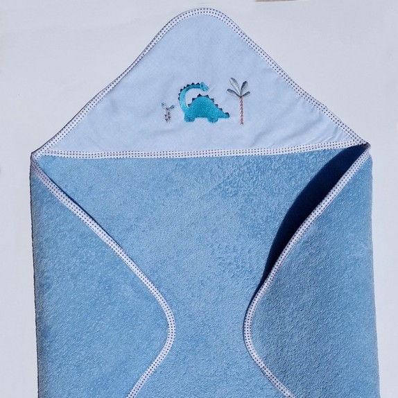 Βρεφική Κάπα Morven 22021 Δεινόσαυρος Γαλάζιο 75x75