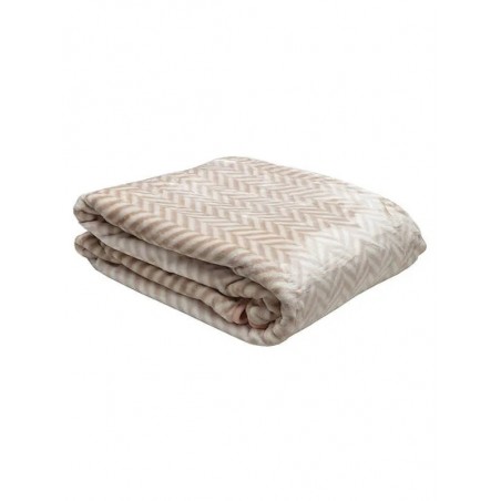 Κουβέρτα Υπέρδιπλη Βελουτέ Ζακάρ Anesis Beige 220x240