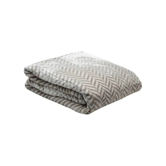 Κουβέρτα Υπέρδιπλη Βελουτέ Ζακάρ Anesis Grey 220x240