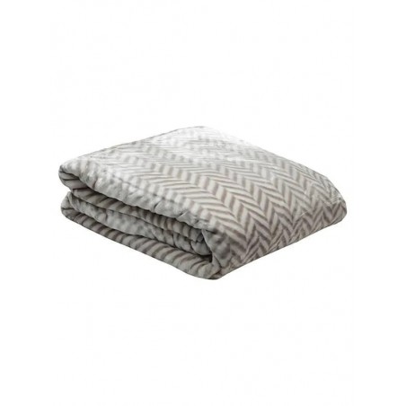 Κουβέρτα Υπέρδιπλη Βελουτέ Ζακάρ Anesis Grey 220x240