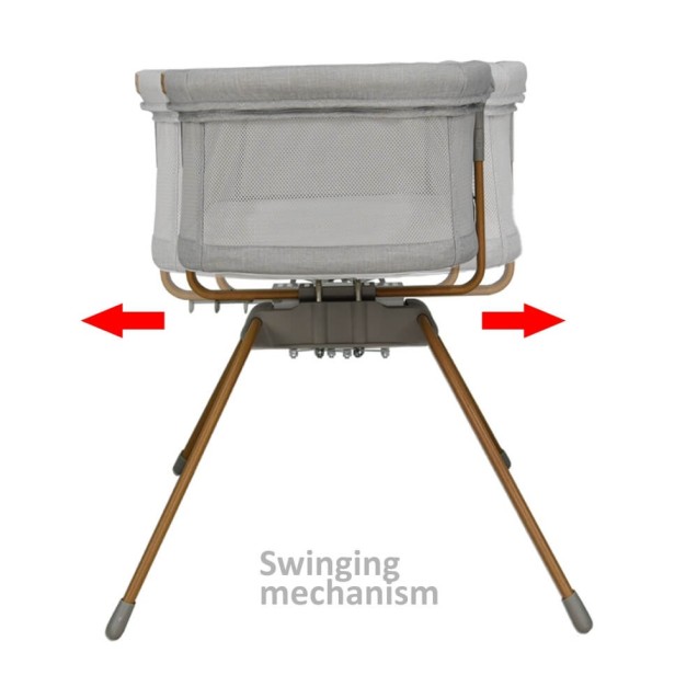 Λίκνο Bebe Stars Chic 2in1 Light Grey 843-182