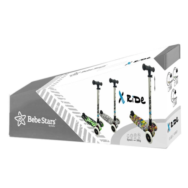Πατίνι Bebe Stars X-Ride Lime 661-174