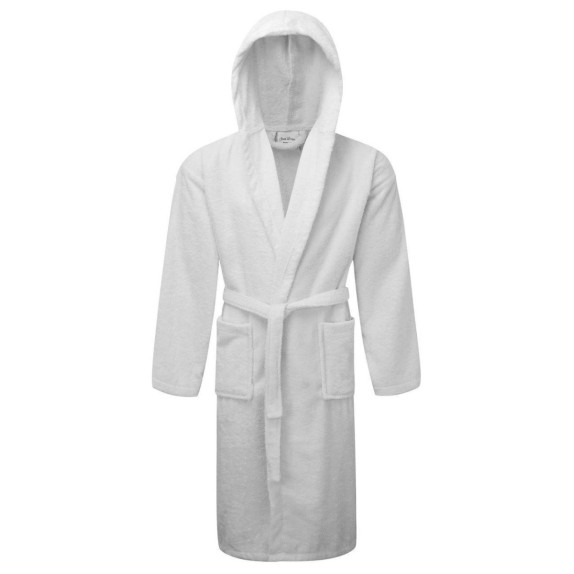 Μπουρνούζι με Κουκούλα ΚΟΜΒΟΣ Bathrobe White