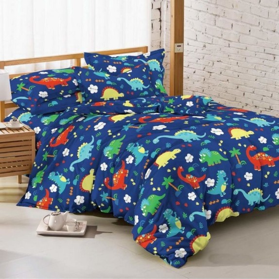 Σετ Παιδικό Κουβερλί Μονό 2 Τεμαχίων Morven 22030 Dino...