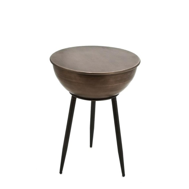 Στρογγυλό Τραπεζάκι Μεταλλικό Espiel Μπρονζέ...