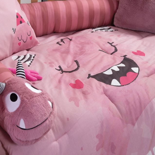 Πάπλωμα Κούνιας Nef-Nef Monstermania Rose 110x140