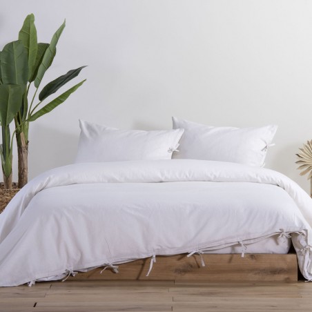 Παπλωματοθήκη Υπέρδιπλη Nef-Nef Cotton-Linen Ecru 240x220