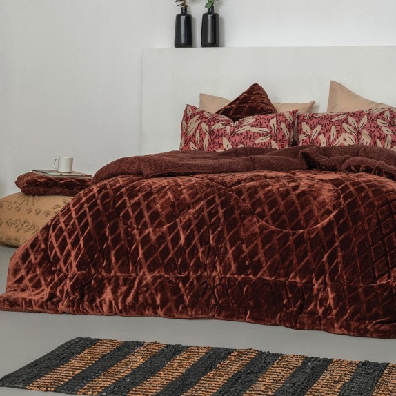 Μαξιλαροθήκη Διακόσμησης Palamaiki Nadine 2 Bordeaux 50x50