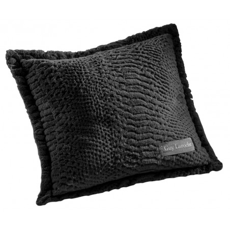 Σετ Κουβέρτα Γούνινη Υπέρδιπλη 2 Τεμαχίων Guy Laroche Crusty Black 220x240